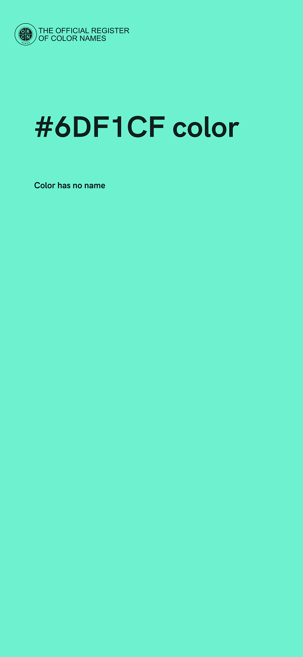 #6DF1CF color image