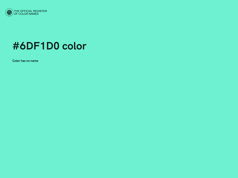 #6DF1D0 color image