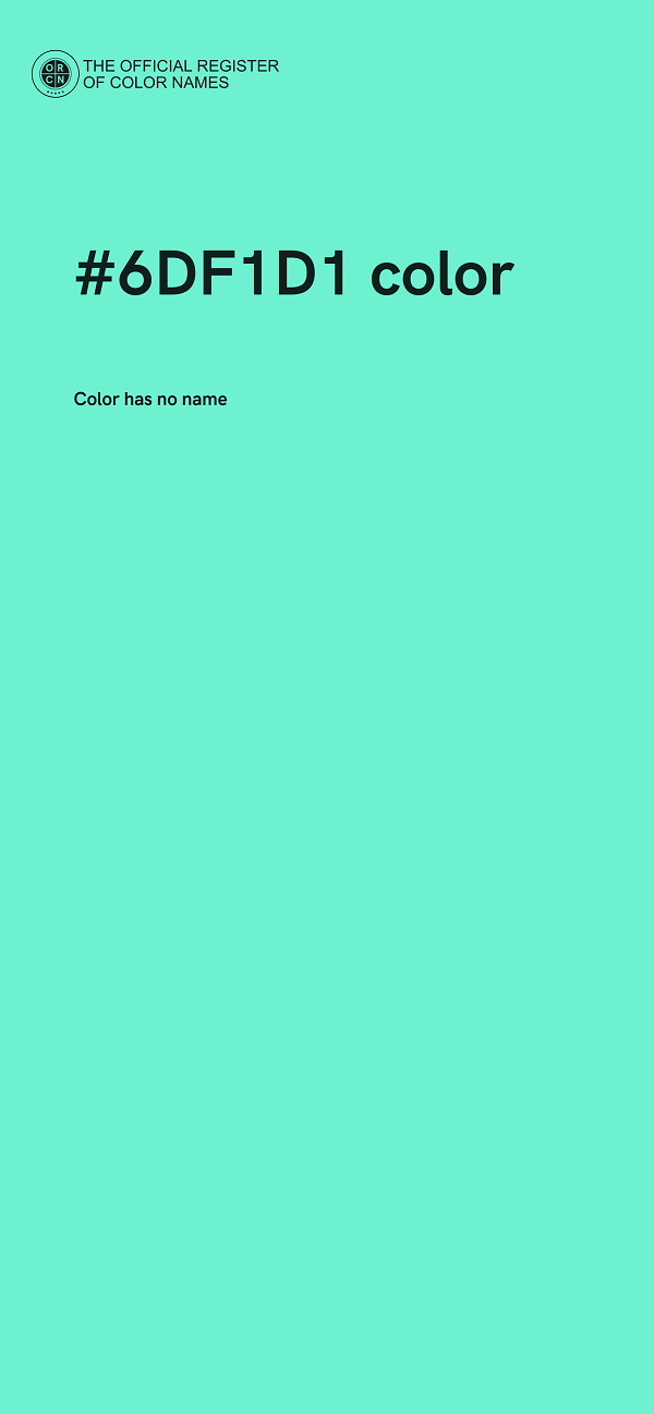 #6DF1D1 color image