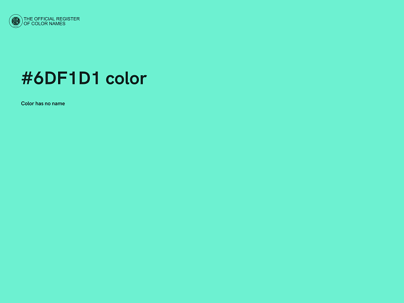 #6DF1D1 color image