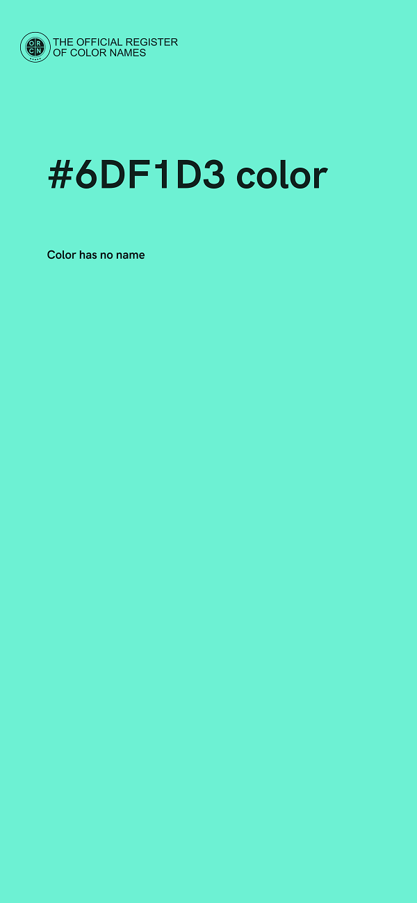 #6DF1D3 color image