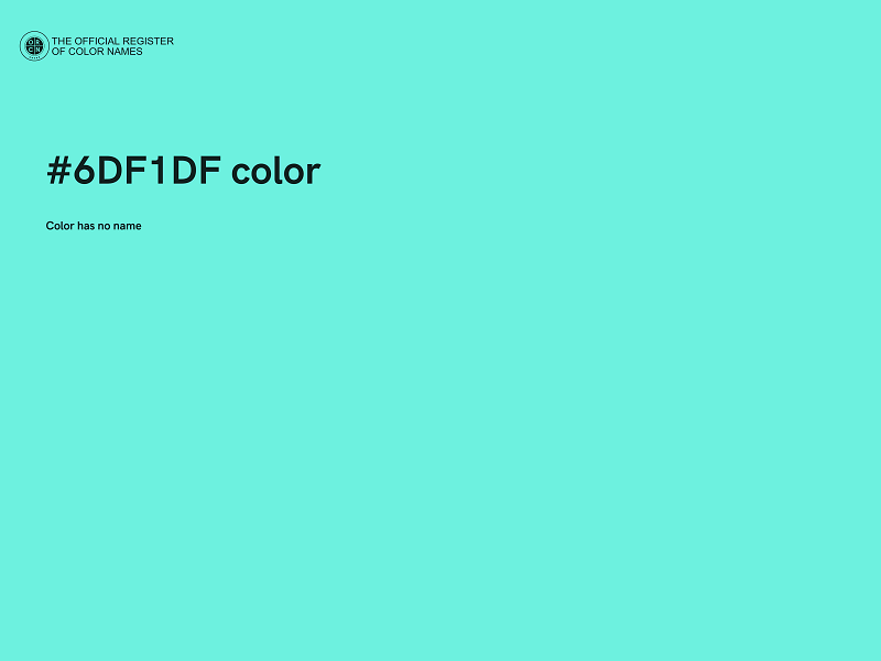 #6DF1DF color image