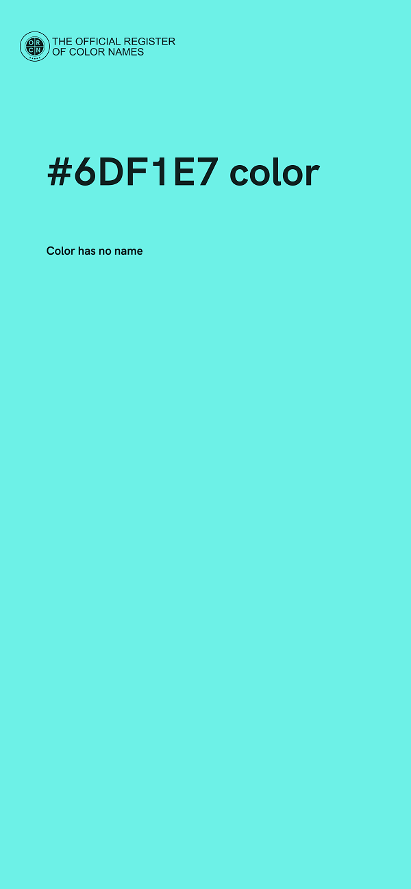 #6DF1E7 color image