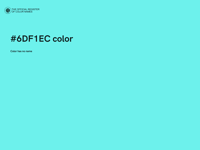 #6DF1EC color image
