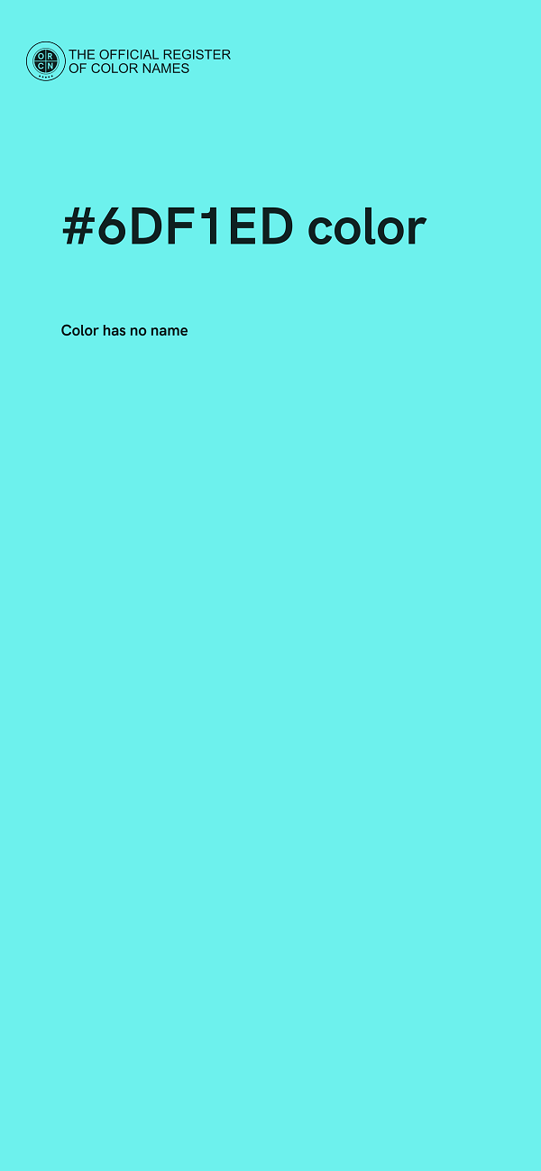 #6DF1ED color image