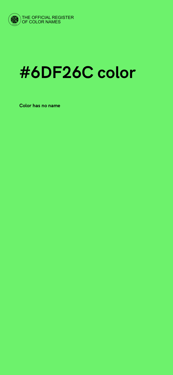 #6DF26C color image