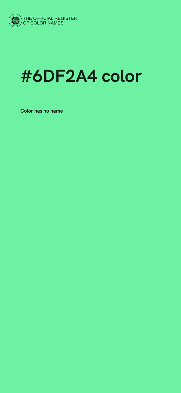 #6DF2A4 color image