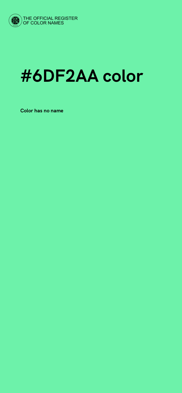 #6DF2AA color image