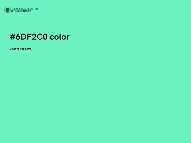 #6DF2C0 color image