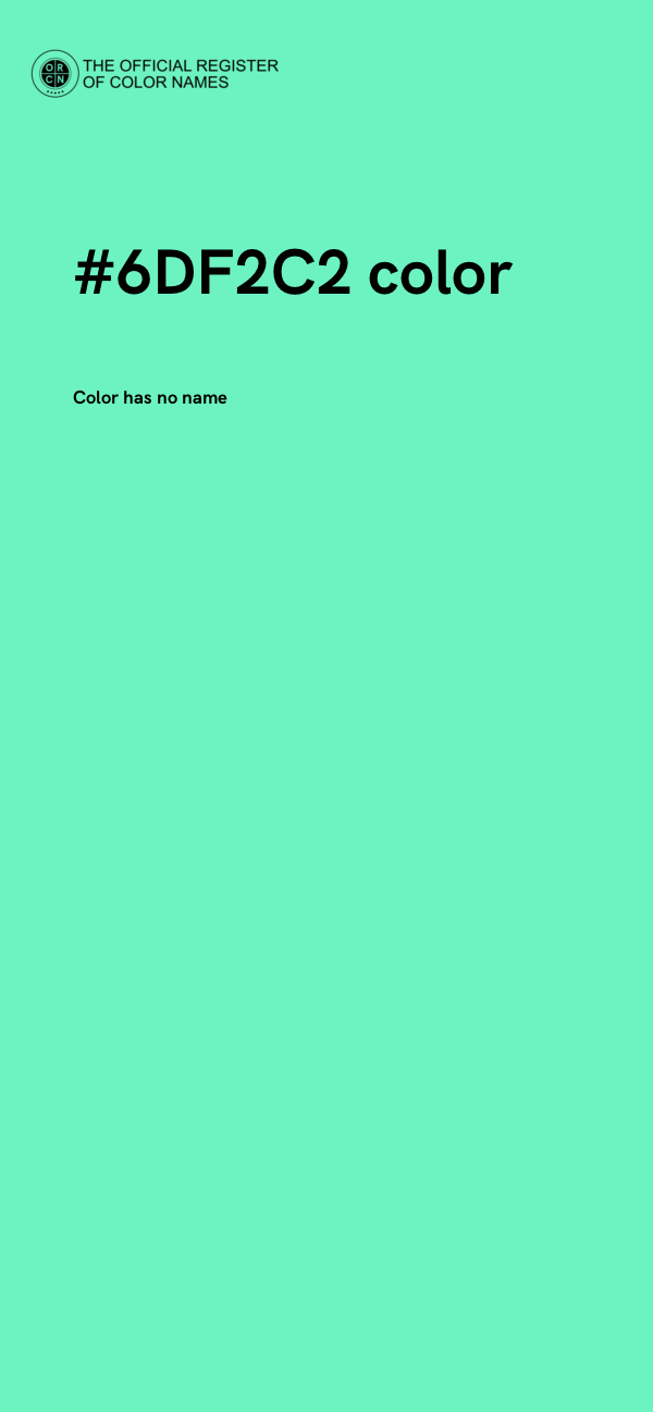 #6DF2C2 color image