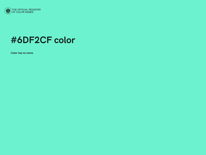#6DF2CF color image