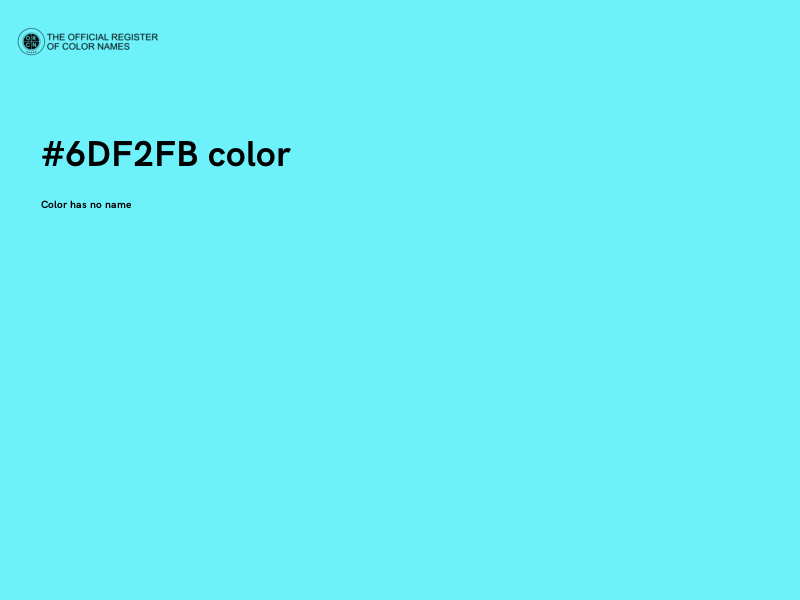 #6DF2FB color image