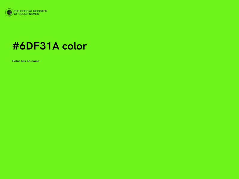 #6DF31A color image