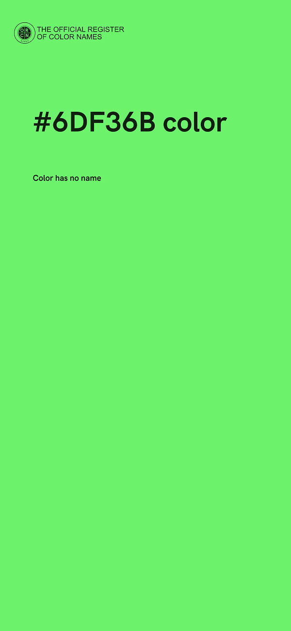 #6DF36B color image