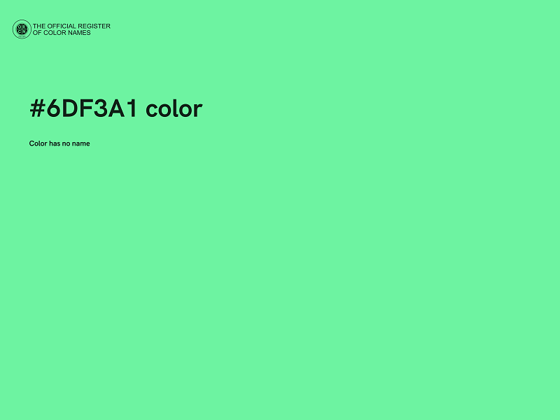 #6DF3A1 color image