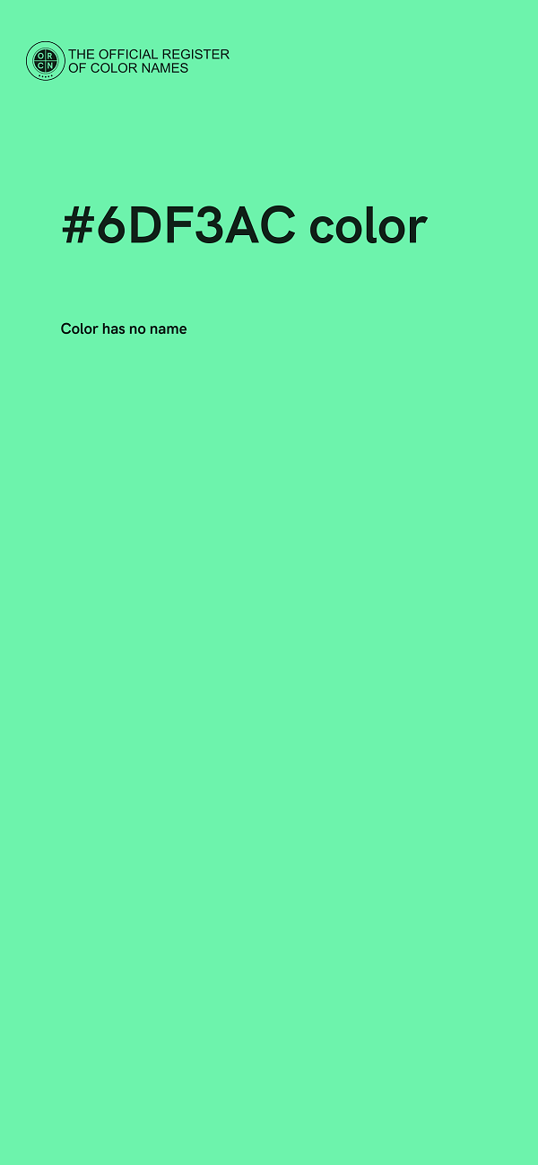 #6DF3AC color image