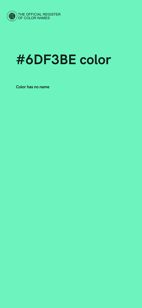 #6DF3BE color image