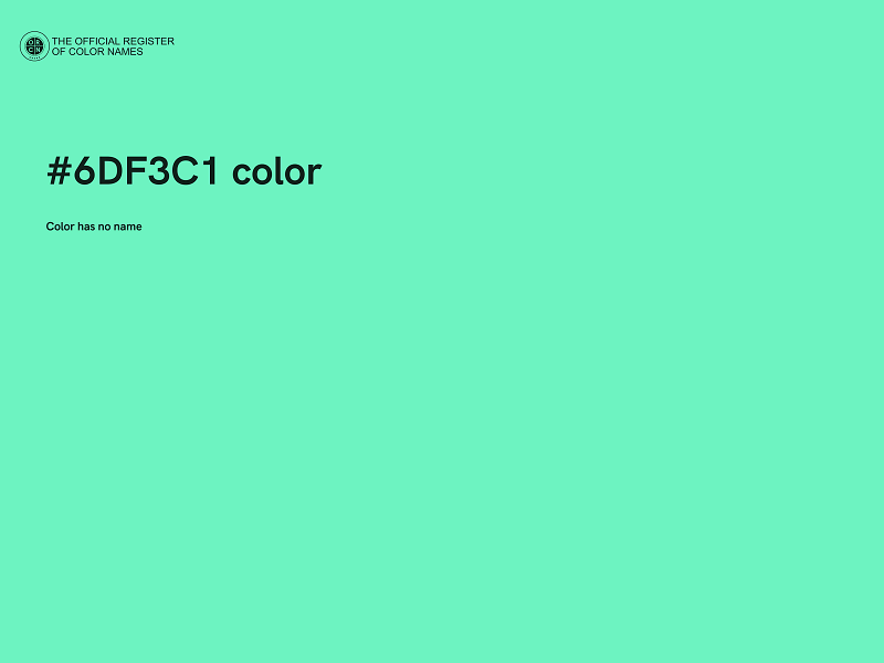 #6DF3C1 color image