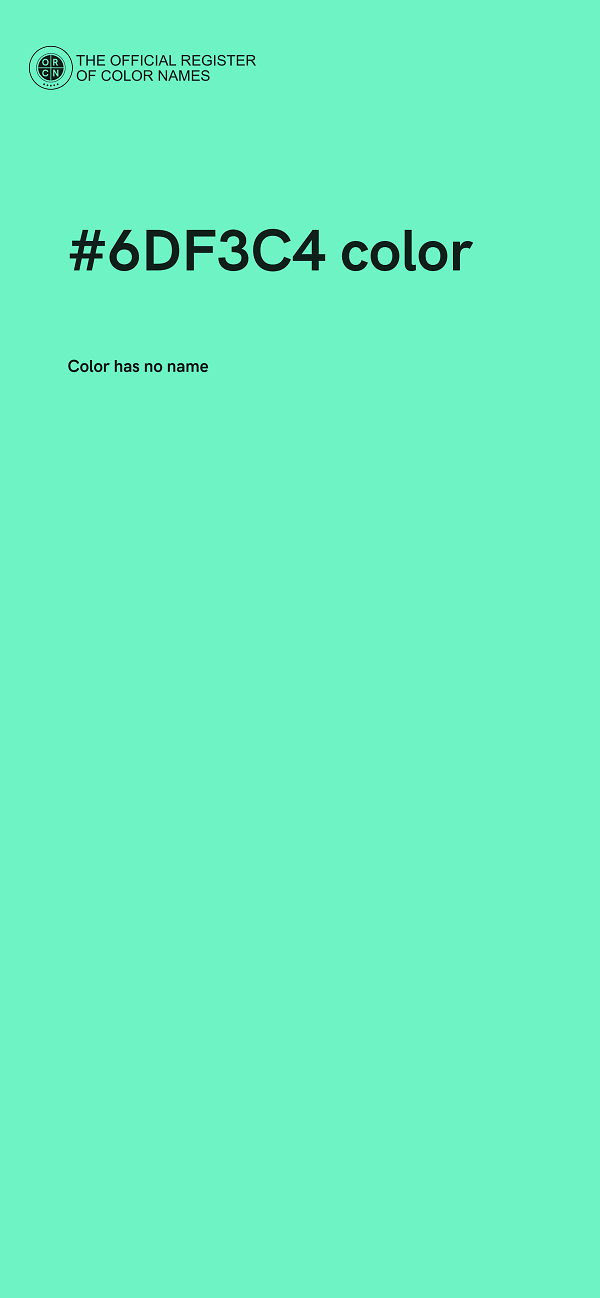 #6DF3C4 color image
