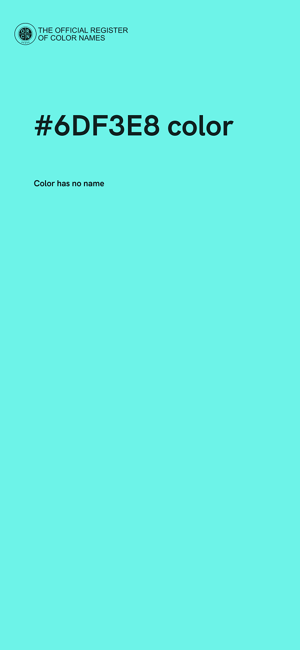 #6DF3E8 color image