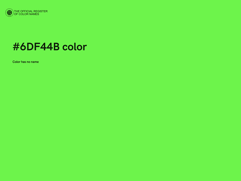 #6DF44B color image