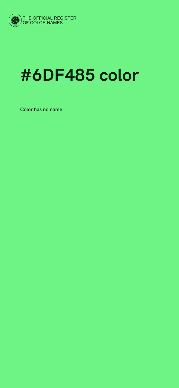 #6DF485 color image