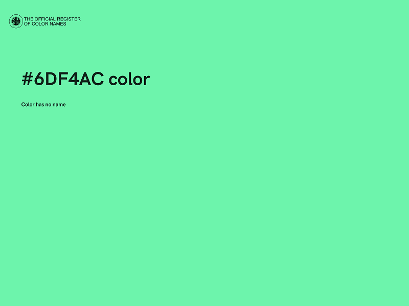 #6DF4AC color image