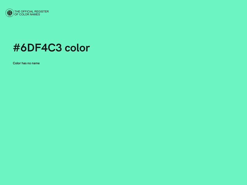 #6DF4C3 color image