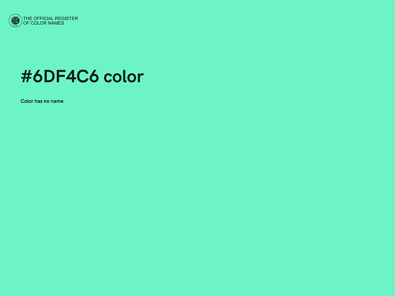 #6DF4C6 color image