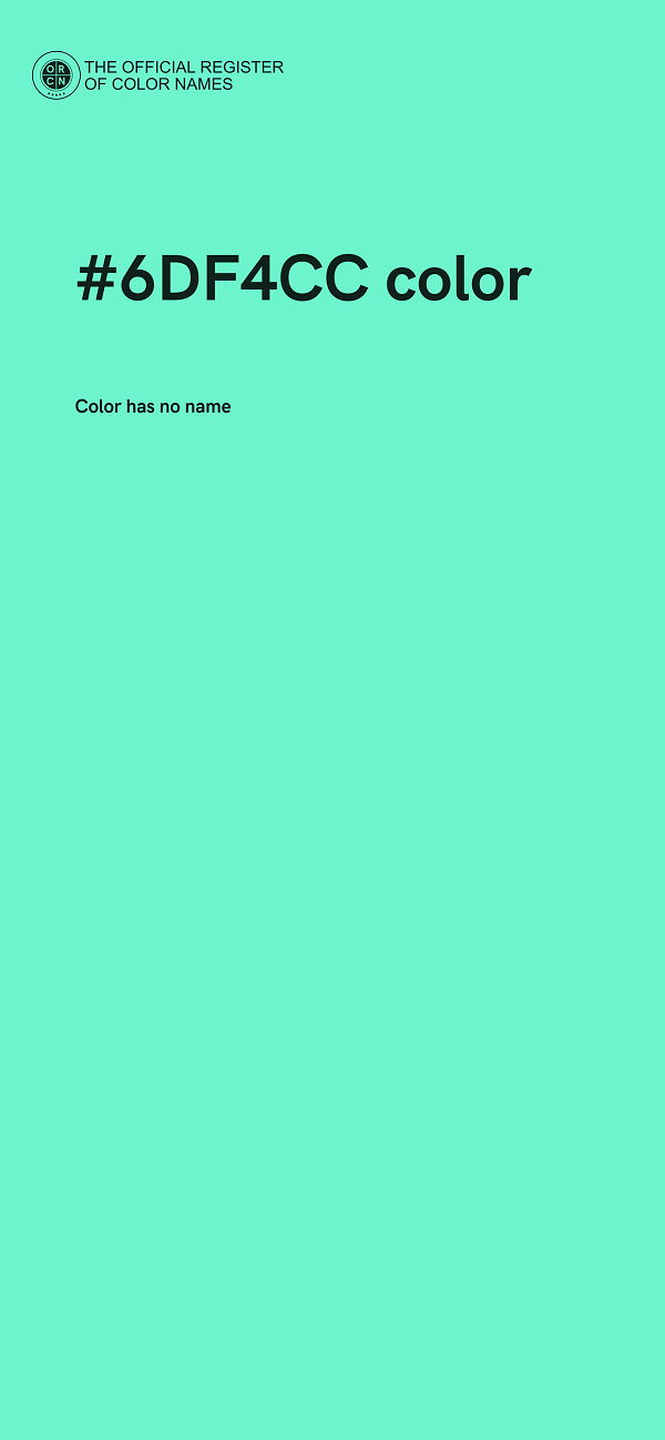 #6DF4CC color image