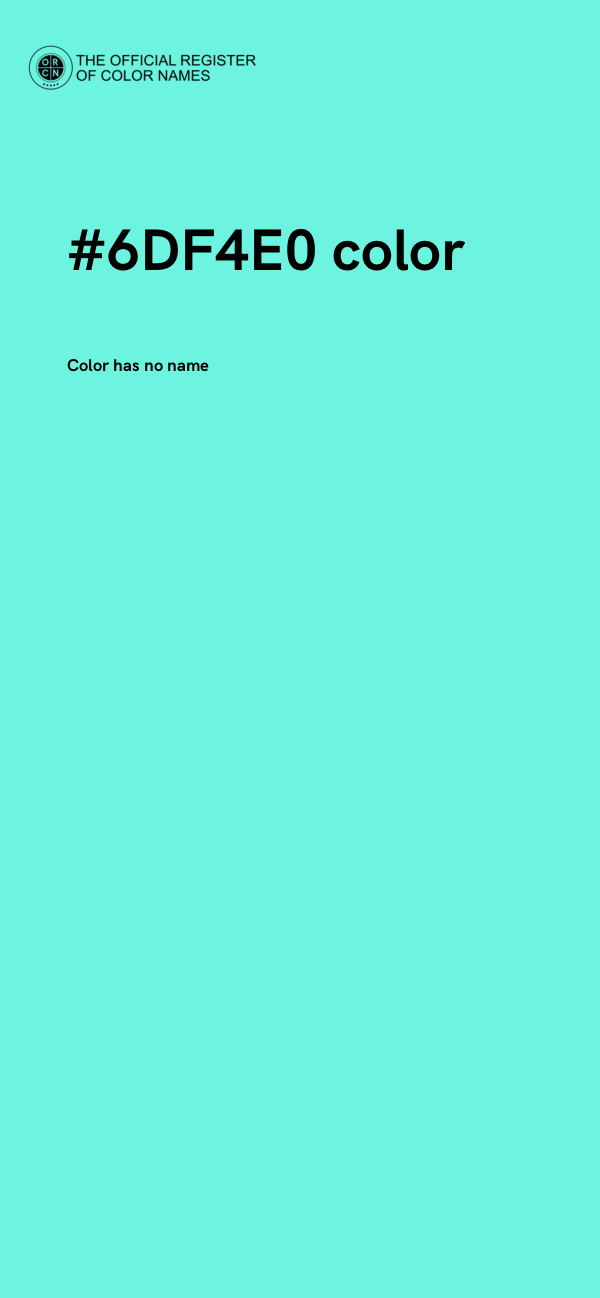 #6DF4E0 color image