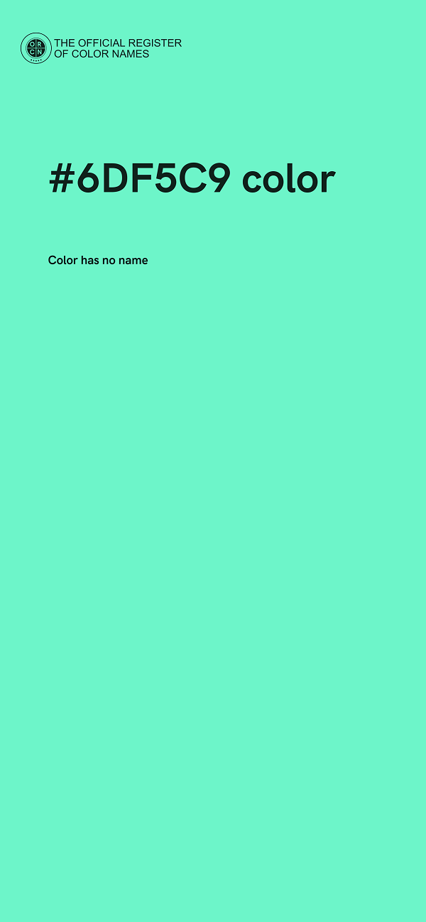 #6DF5C9 color image