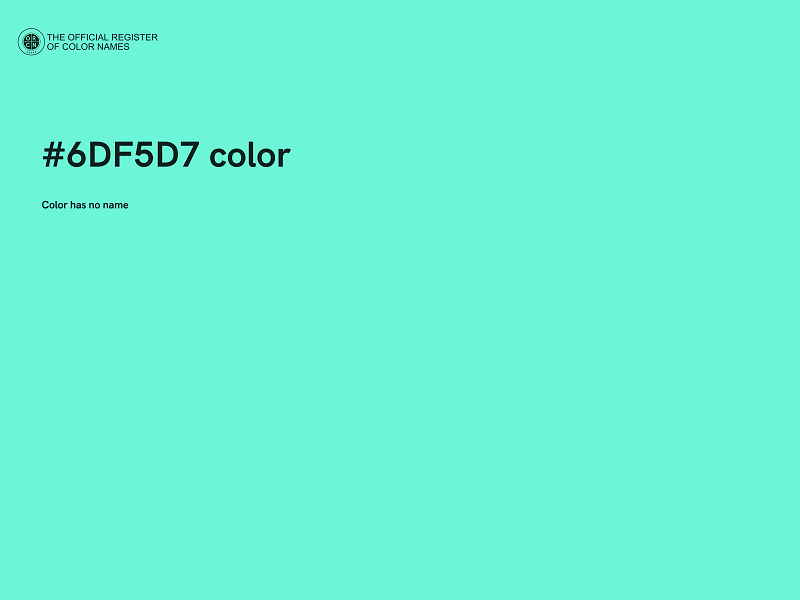 #6DF5D7 color image