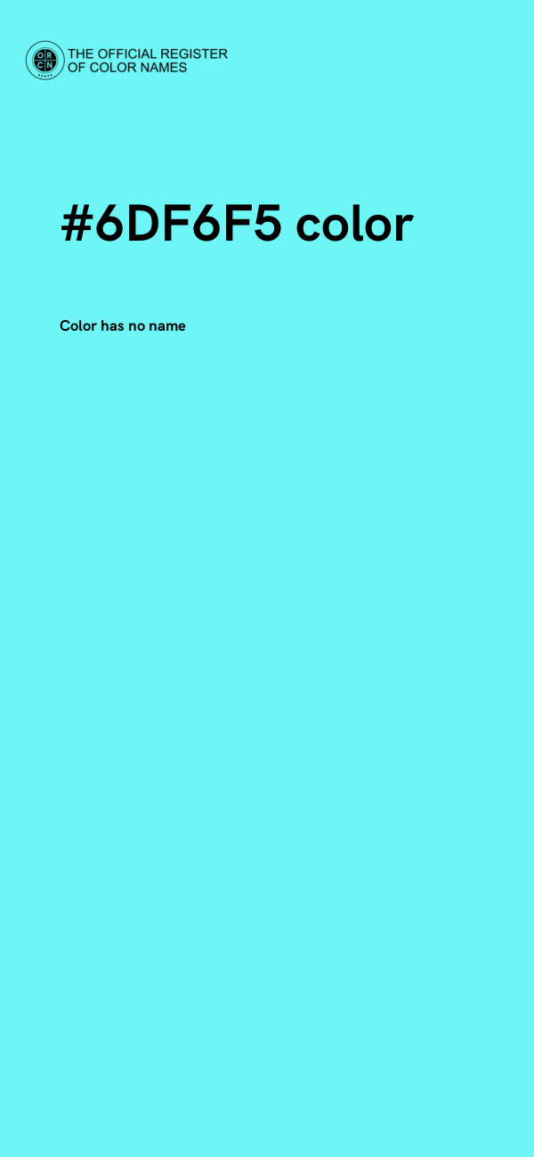 #6DF6F5 color image
