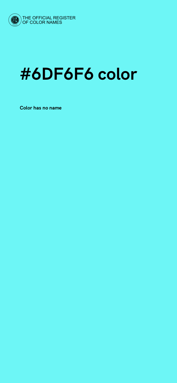 #6DF6F6 color image