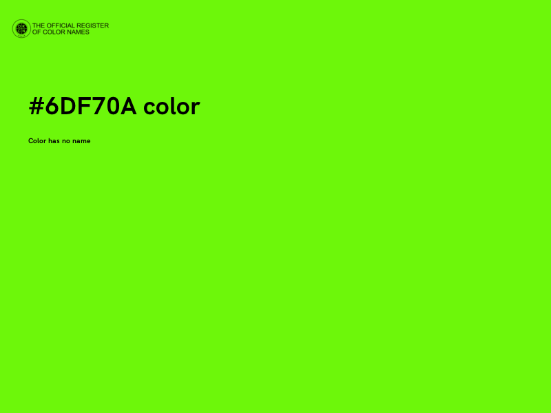 #6DF70A color image