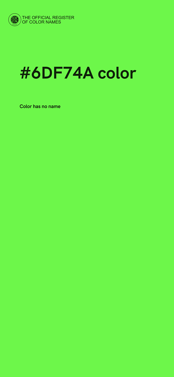 #6DF74A color image