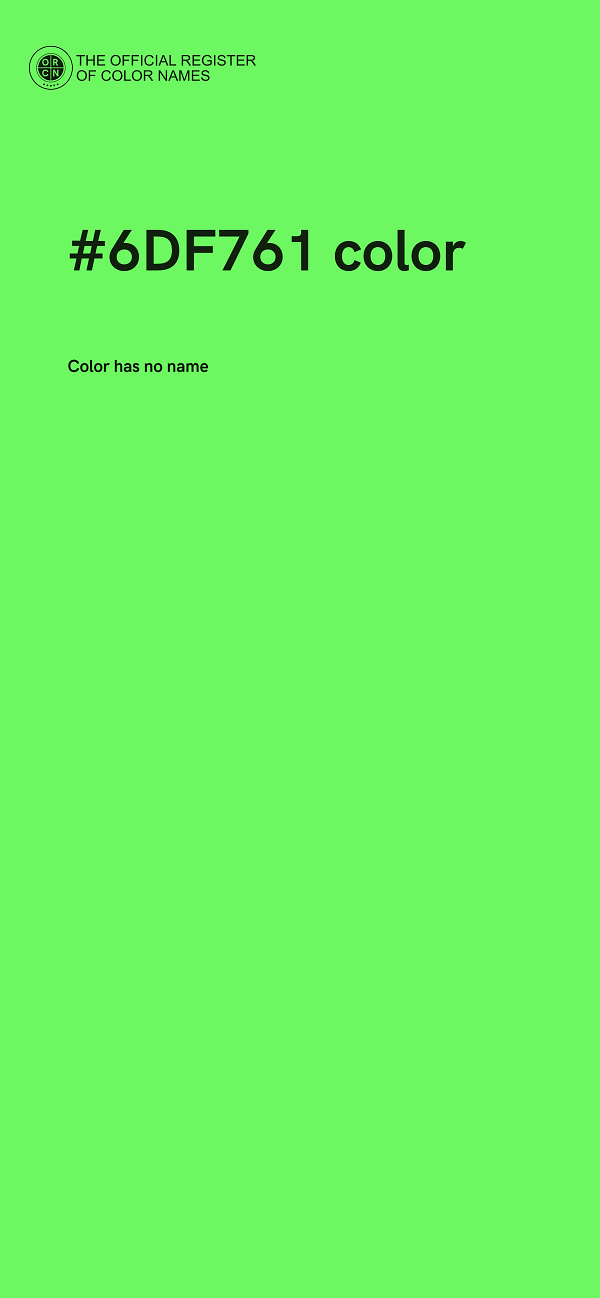 #6DF761 color image