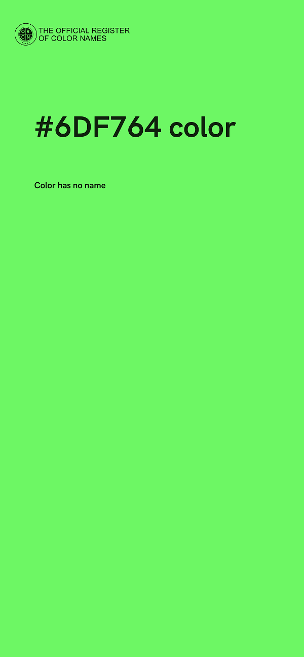 #6DF764 color image