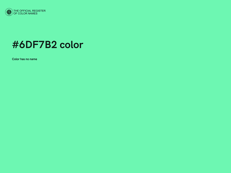 #6DF7B2 color image