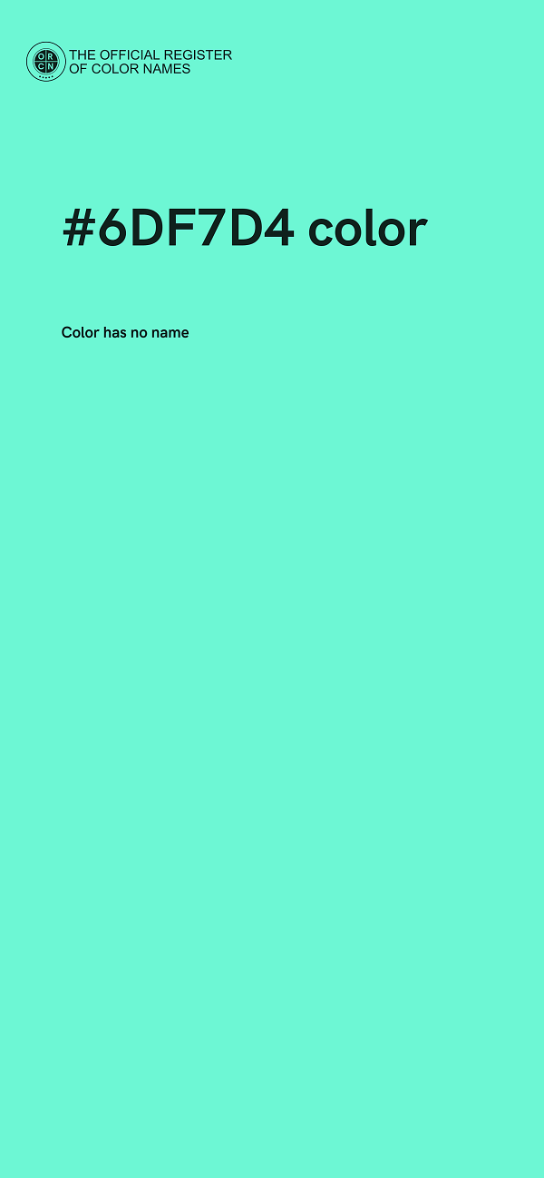 #6DF7D4 color image