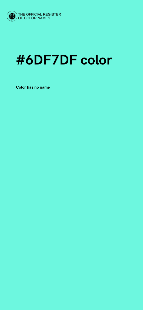 #6DF7DF color image
