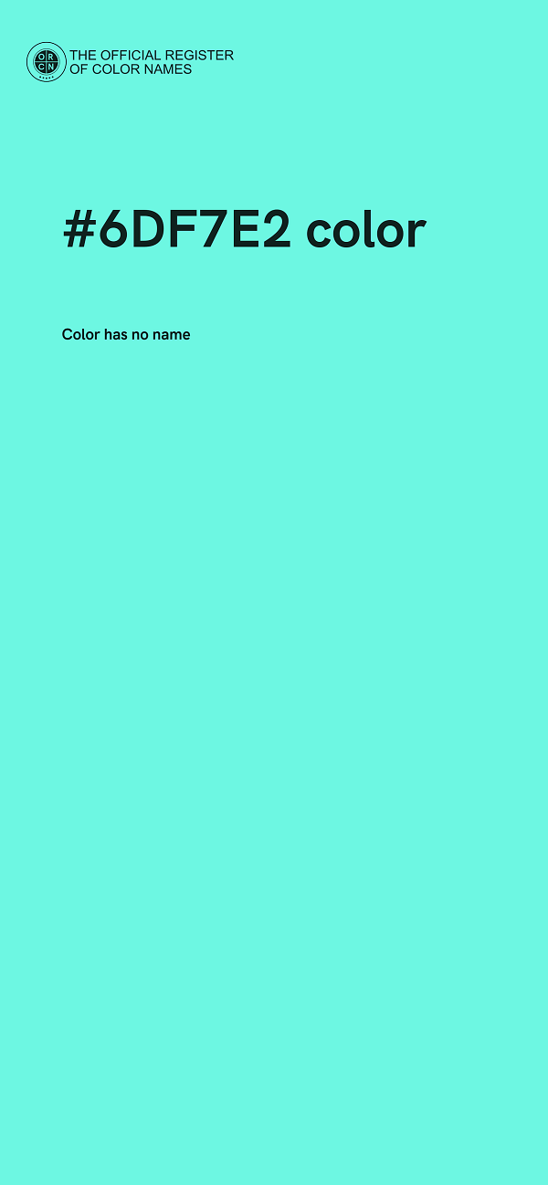 #6DF7E2 color image