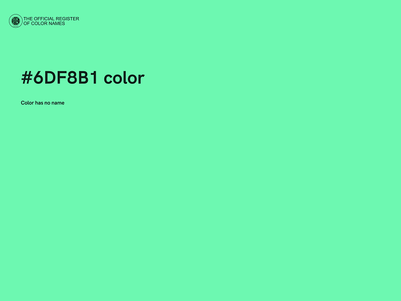 #6DF8B1 color image