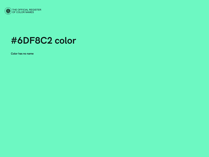 #6DF8C2 color image
