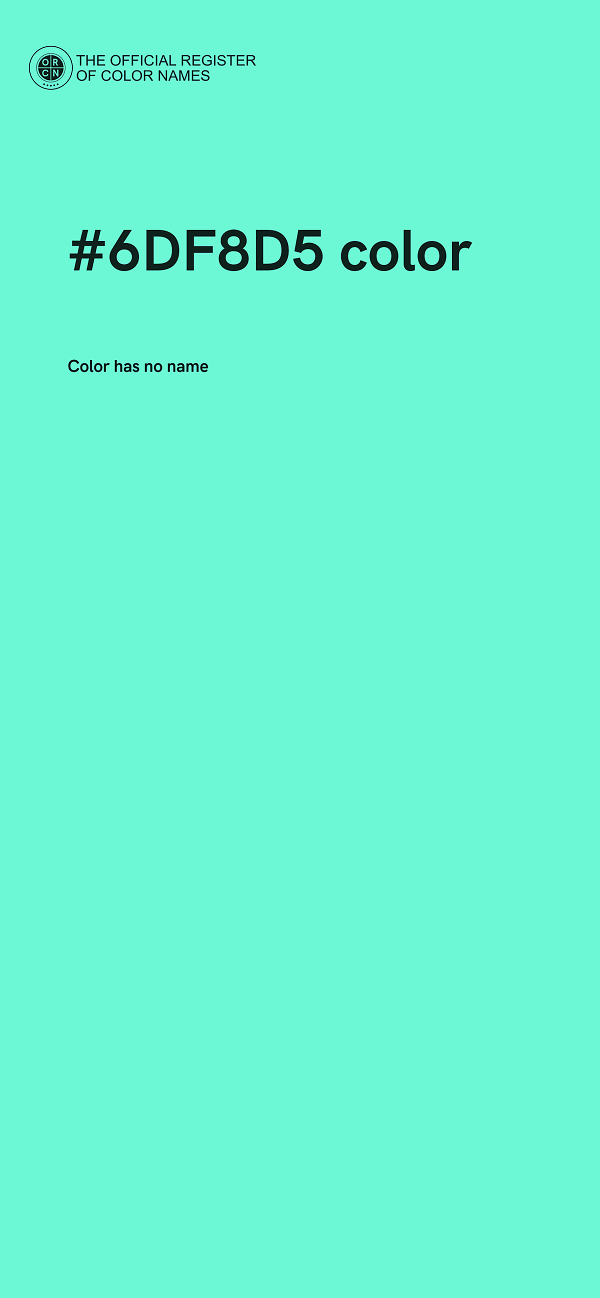 #6DF8D5 color image