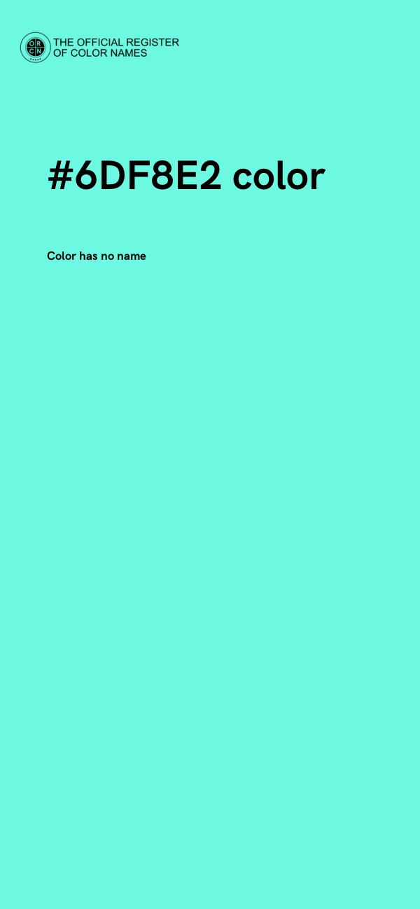 #6DF8E2 color image