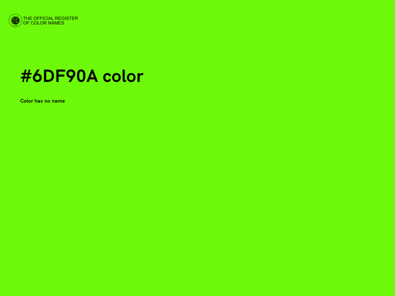 #6DF90A color image