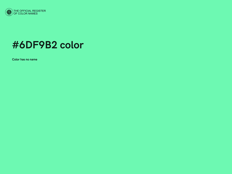 #6DF9B2 color image