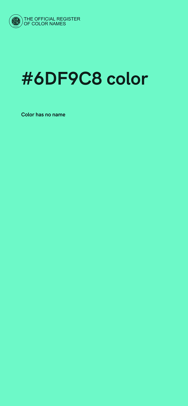 #6DF9C8 color image